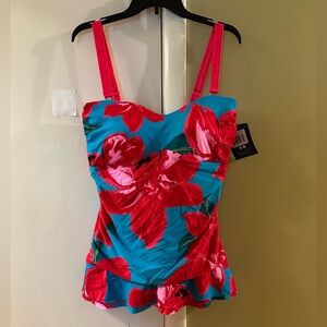 Mazu Apparel Floral Skater Swimdress